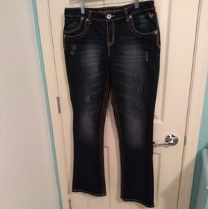 Girls dark denim jeans